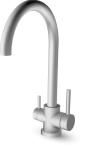 Chromierter Profi-Wasserhahn, ideal für Klempnerarbeiten und Schlosserdienste — robust und zuverlässig für jede Installation.
