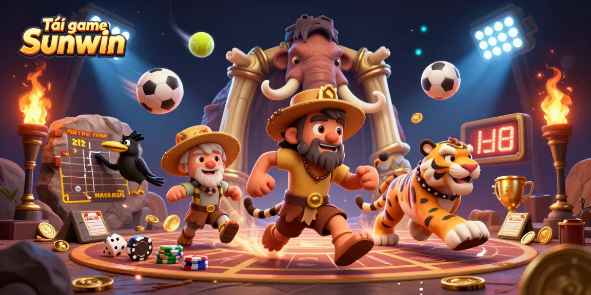 Tải game Sunwin and enjoy dynamic casino action with colorful characters and vibrant game elements.