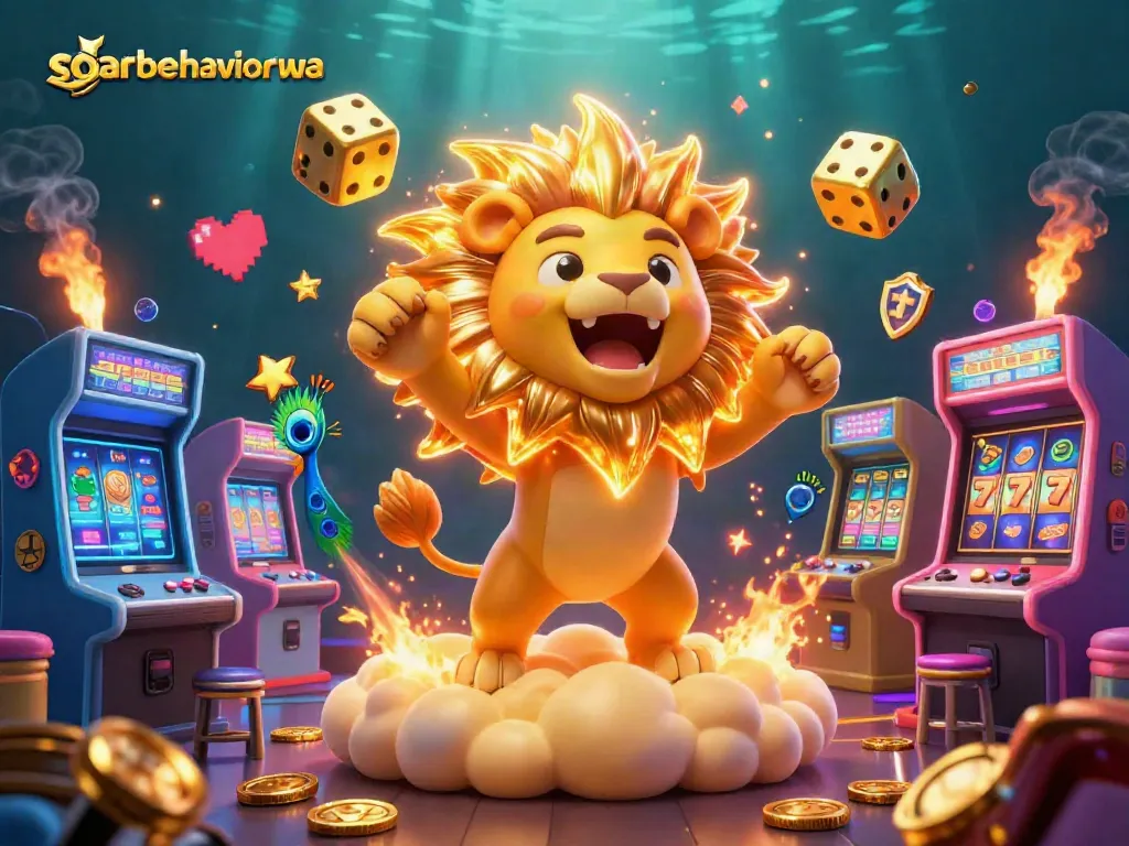 Enjoy thrilling gameplay at soarbehaviorwa with vibrant casino scenes filled with golden elements and action.